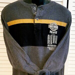 Men's Harley-Davidson Med long sleeves henley shirt, M